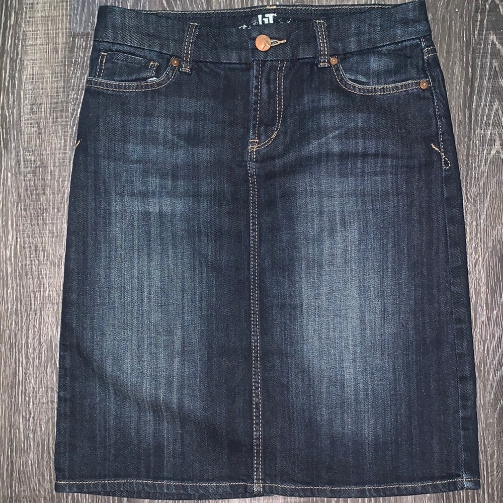 Jean straight skirt